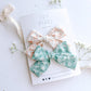 Cream Pink Daisy & Green Floral Medium Pinwheel Set