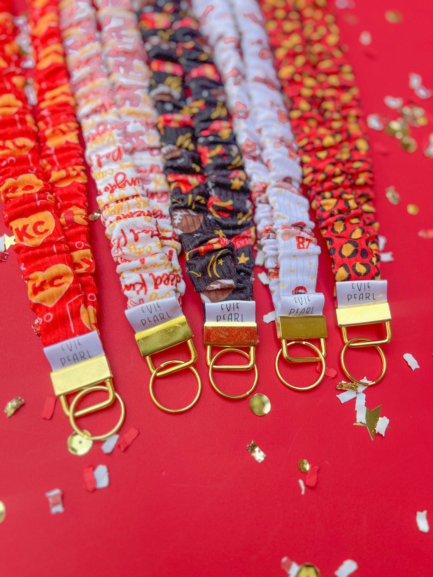 Kansas City Football Scrunchy Lanyard