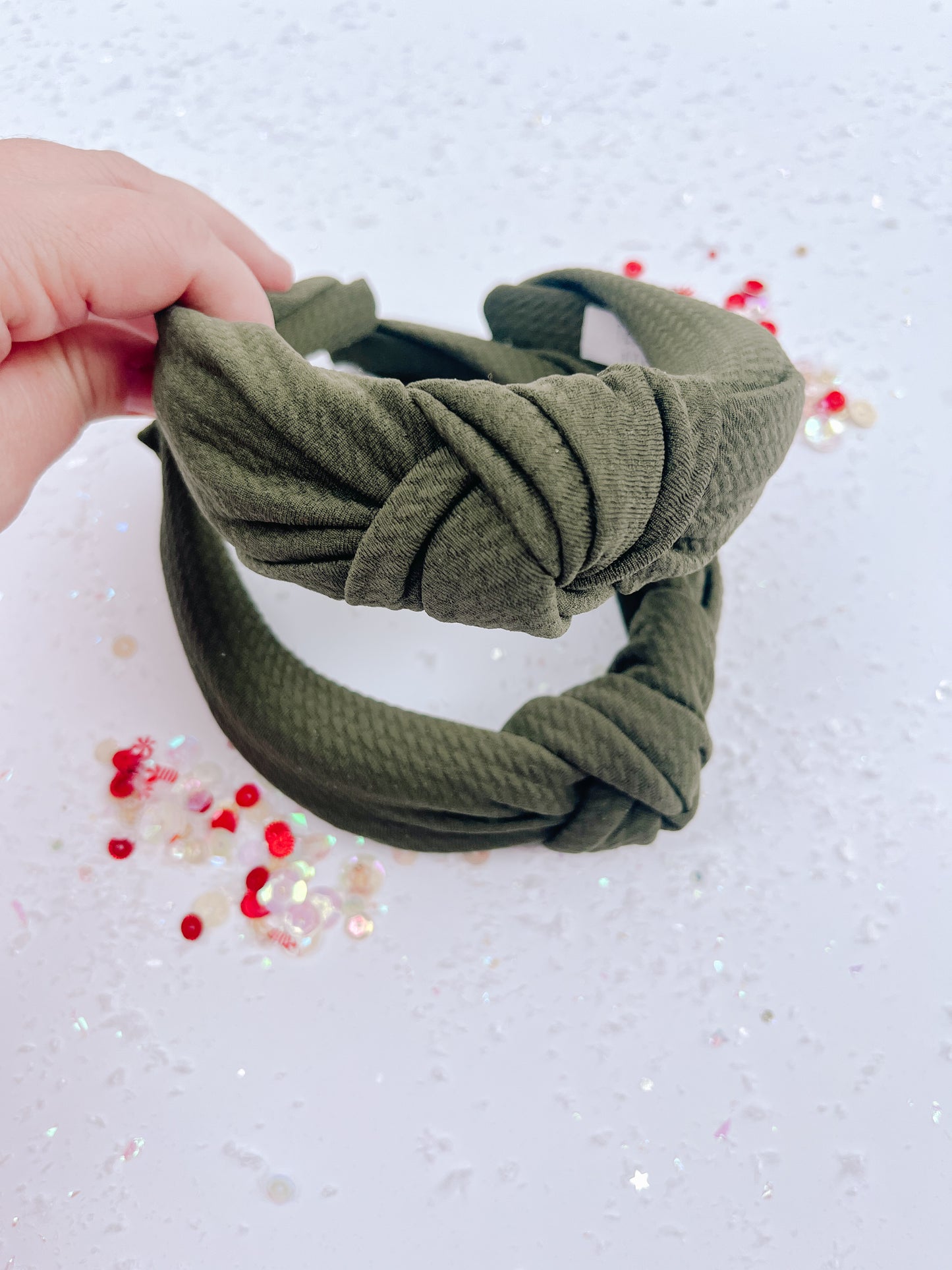 Deep Green Knotted Headband for Girls & Women