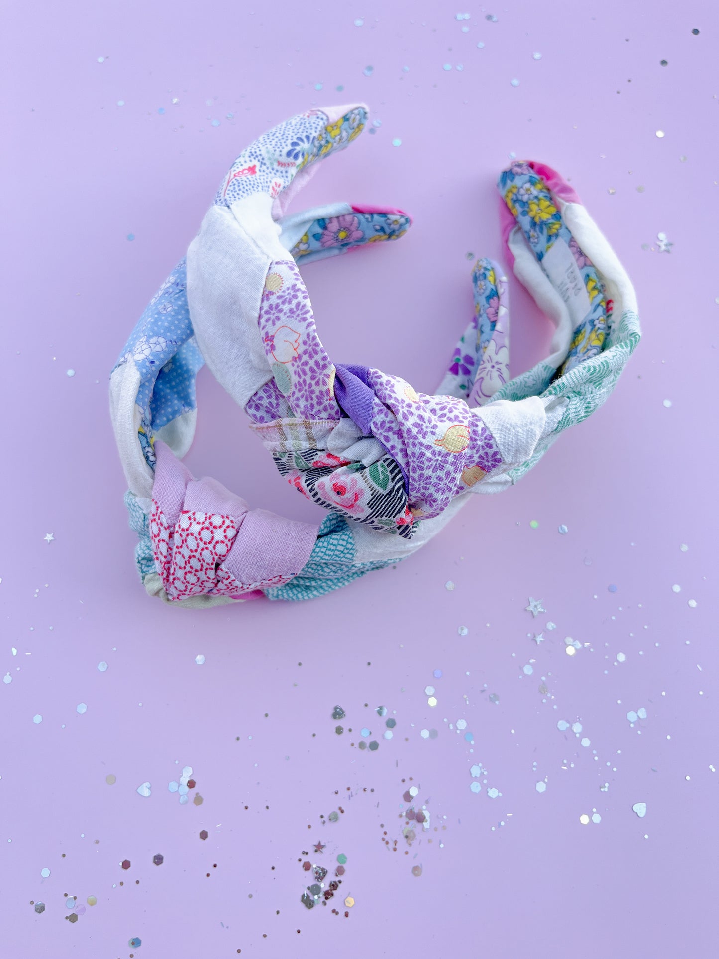 Heirloom Patchwork Quilted Knotted Headband