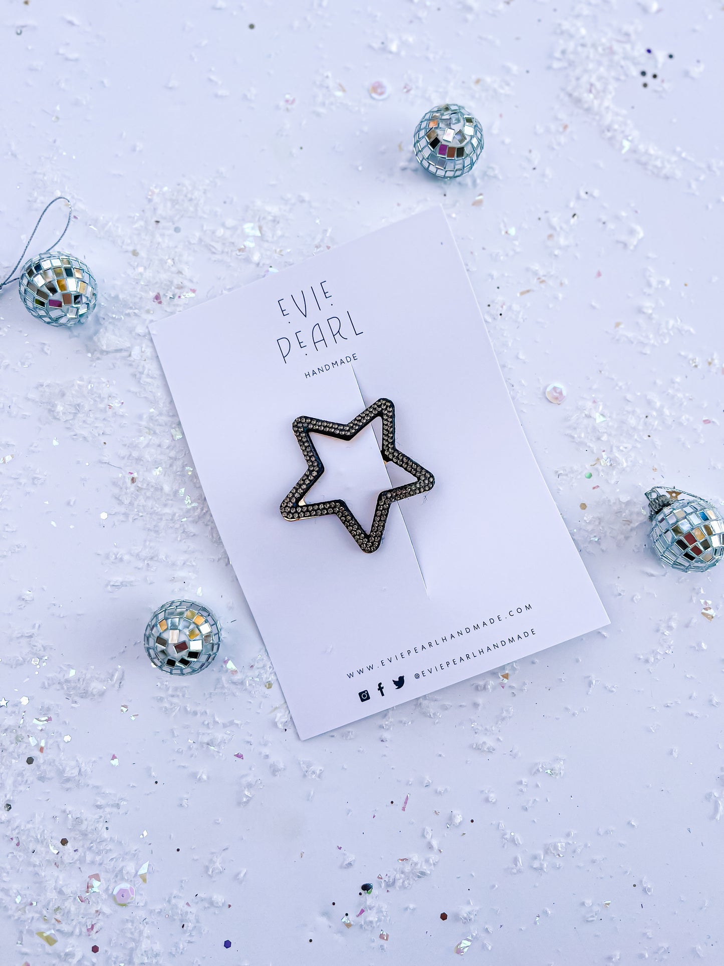 Star Rhinestone Snap Clip
