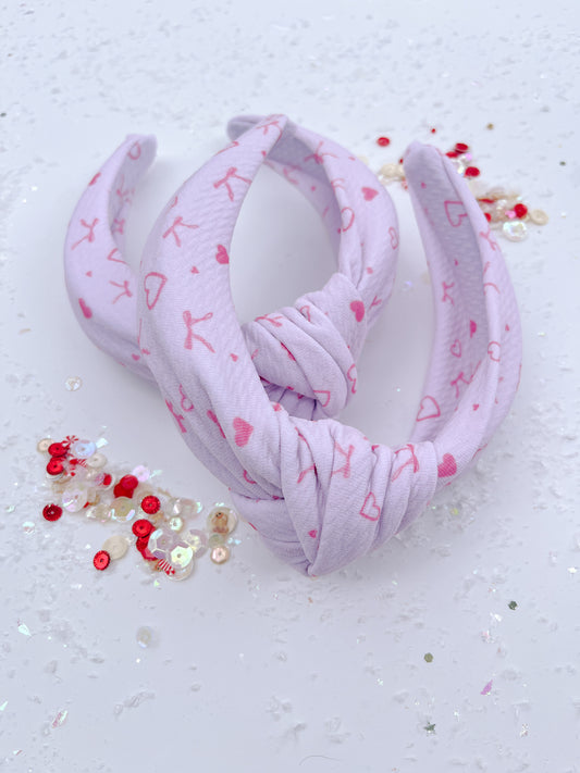 Pink Bows Knotted Headband for Girls & Women