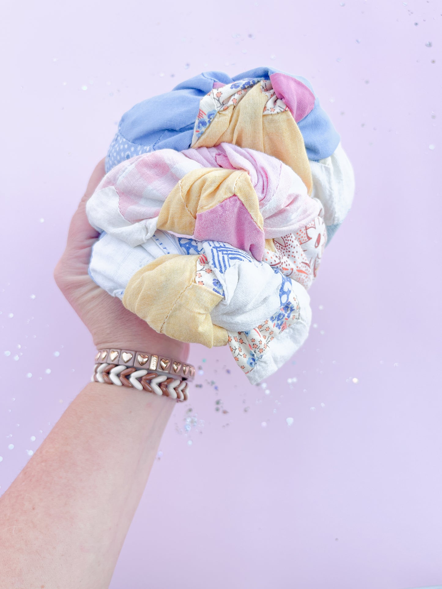 Heirloom Patchwork Quilted Knotted Headband