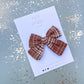 Brown Plaid Large Bow