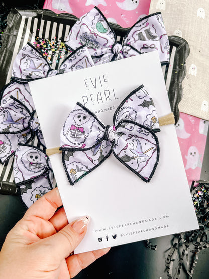 Ghostie Skully Frames Hair Bow