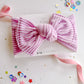 Lilac Ribbed Baby Bow Turban