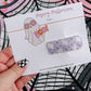 Purple Ghost Classmate Bestie Halloween Gift Snap Clip Card