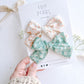Cream Pink Daisy & Green Floral Medium Pinwheel Set