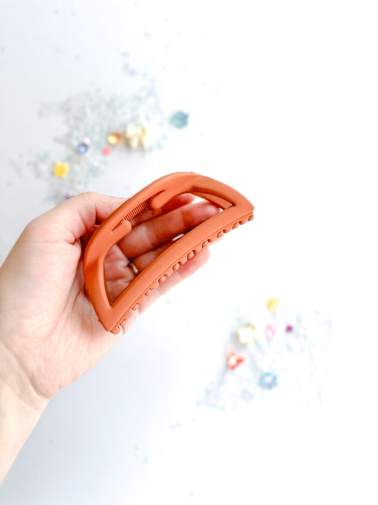 Orange Moon Claw Clip