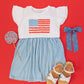 Chambray Stars Longtailed Bow