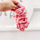 Pink Fall Floral Scrunchy for girls & women