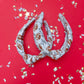 White Football Touchdown Knotted Headband