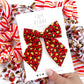 Red Gold Leopard Medium Sailor Bow