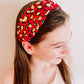 White Red Gold Bows Twisted Chiefs Turban