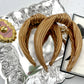 Gold Ribbed Knotted Headband for Girls & Women