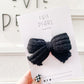 Black Knit Hair Bow