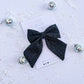 Black Vintage Tweed Sailor Bow