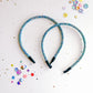 Blue Sparkle Glitter Headband