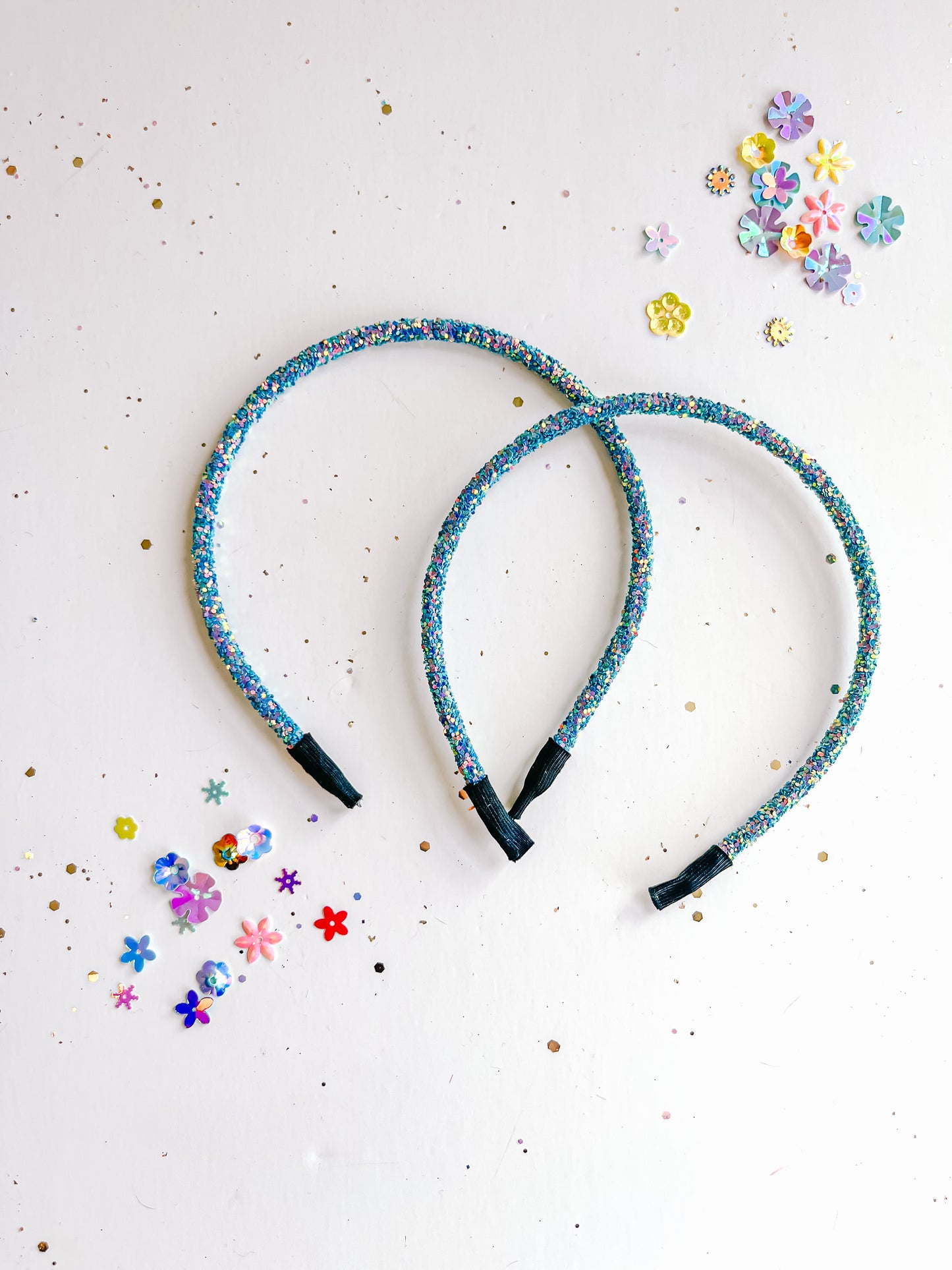 Blue Sparkle Glitter Headband