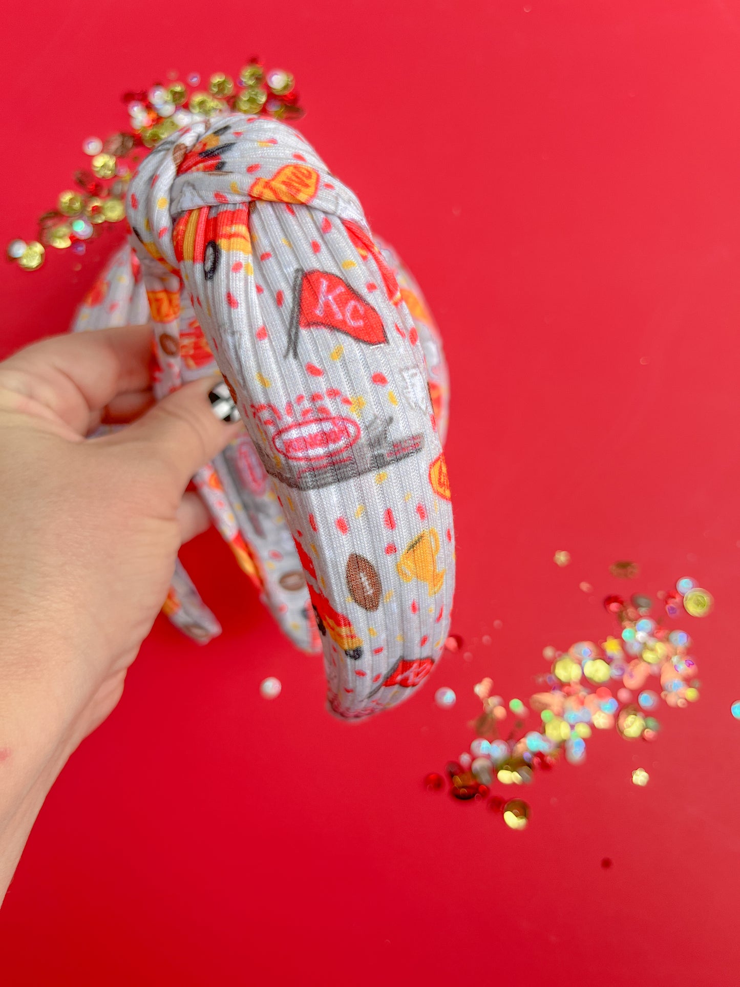 Gray KC Parade Get Loud Knotted Headband for girls & women
