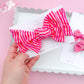 Pretty In Pink Stripe Baby Bow Turban