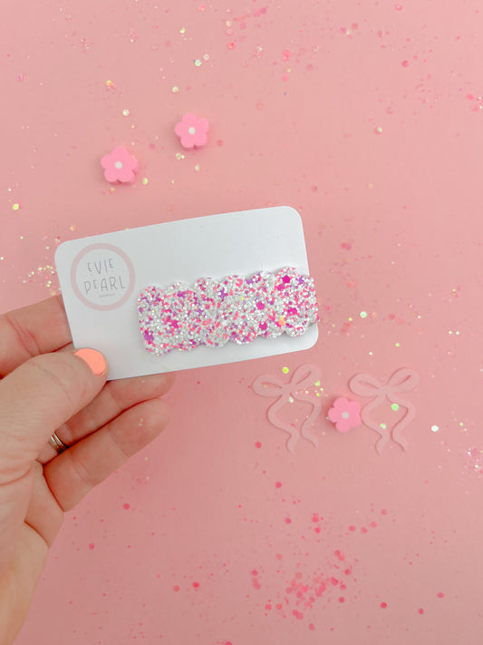 Berry Chill Glitter Snap Clip