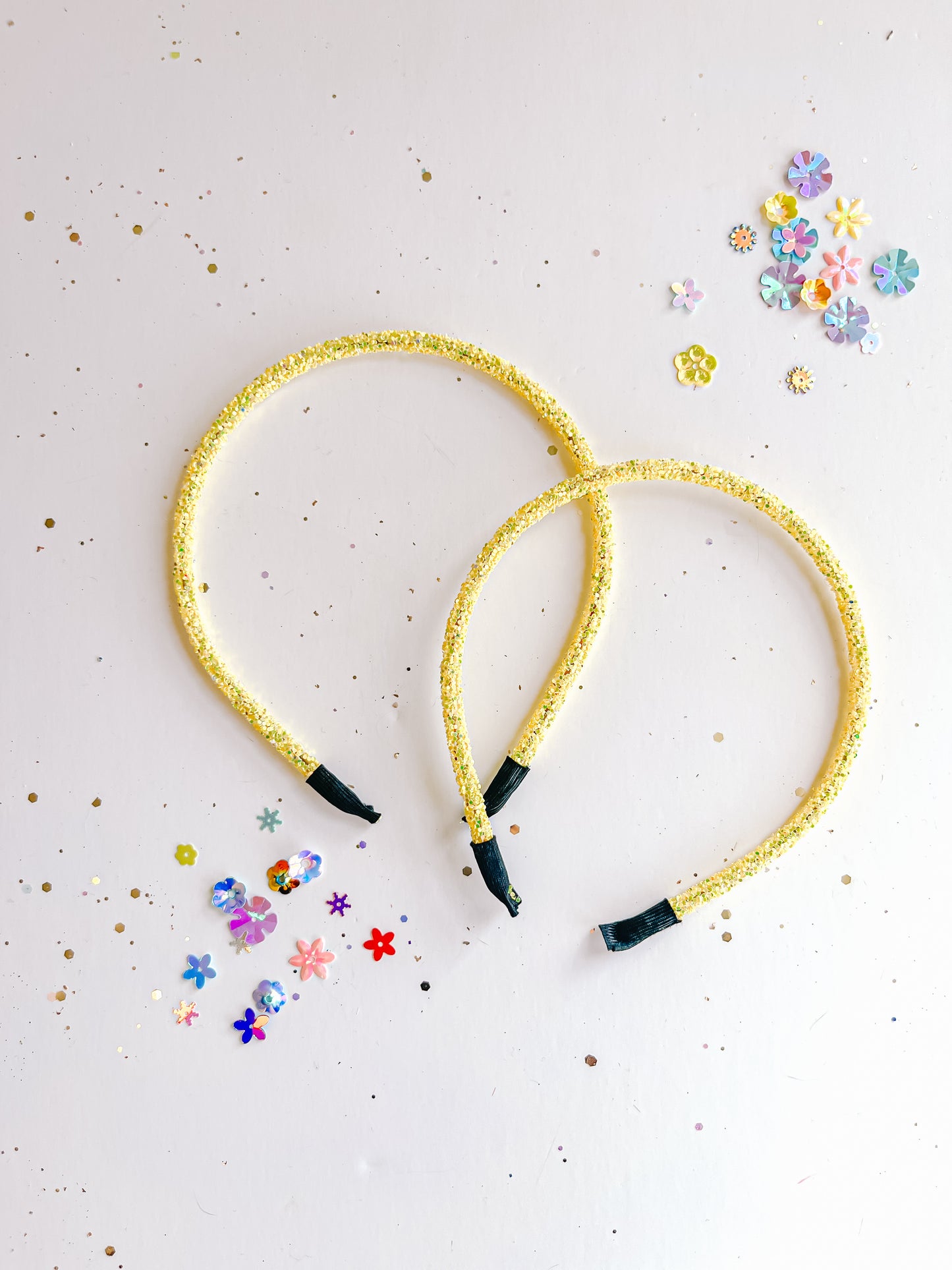 Yellow Sparkle Glitter Headband