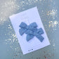 Light Blue Swiss Dot Small Pinwheel Pigtails