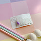 White Glitter Purple Pencil Snap Clip Charm