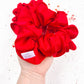 Classic Red Silk Oversized Scrunchy