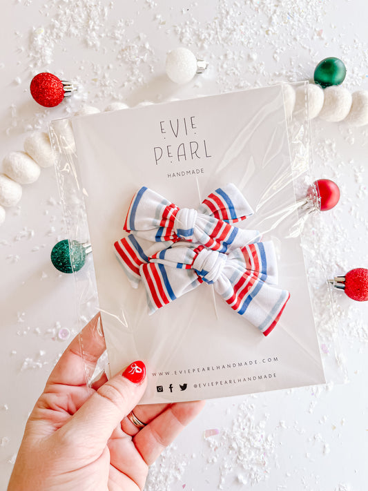 Small Red White Stripe Pinwheel