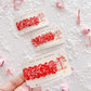 Red Glitter Candy Cane Single Snap Clip