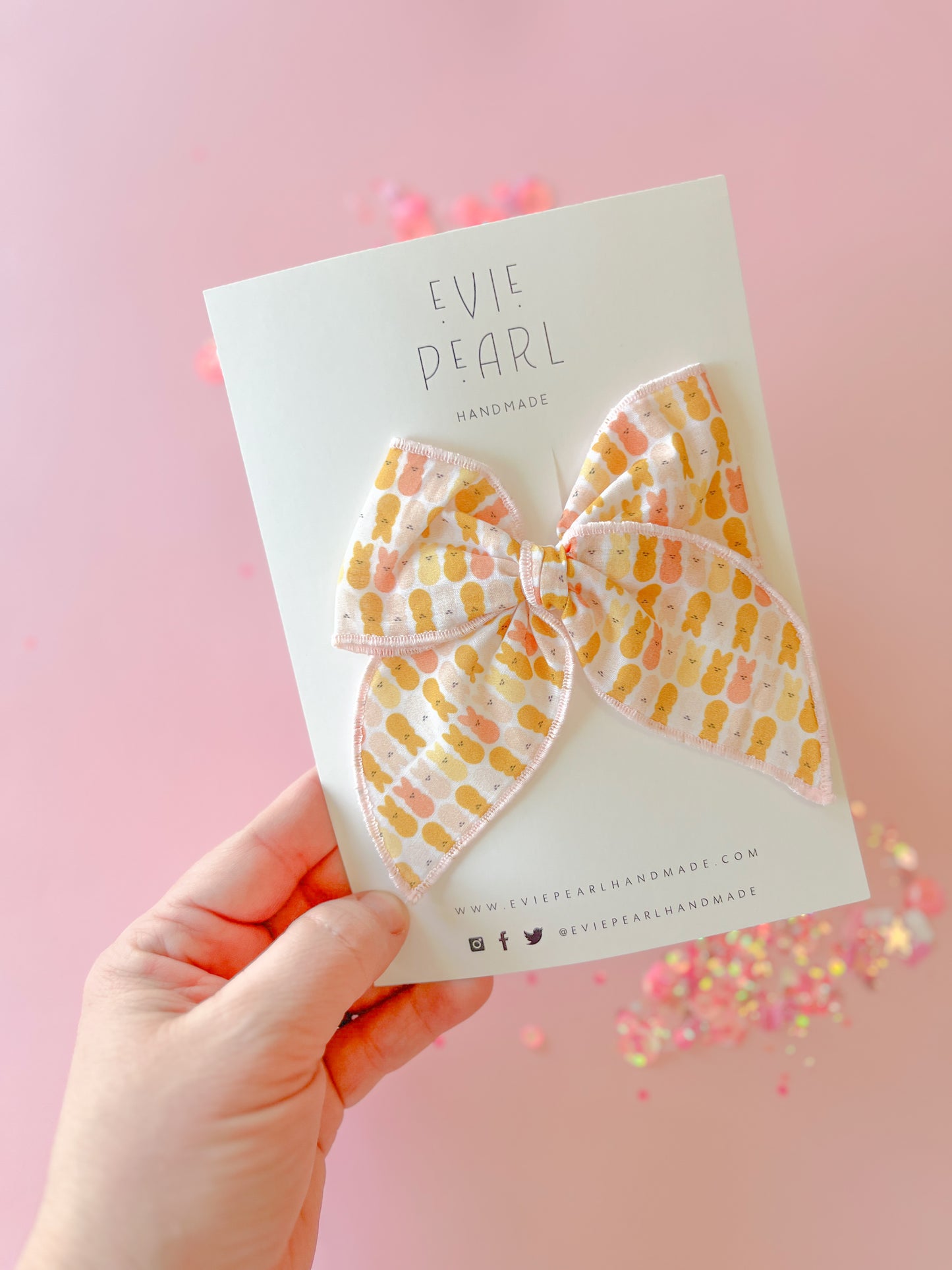 Medium Yellow Peep Hair Bow