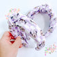 Lilac Magical Checkered Knotted Headband for Girls & Women