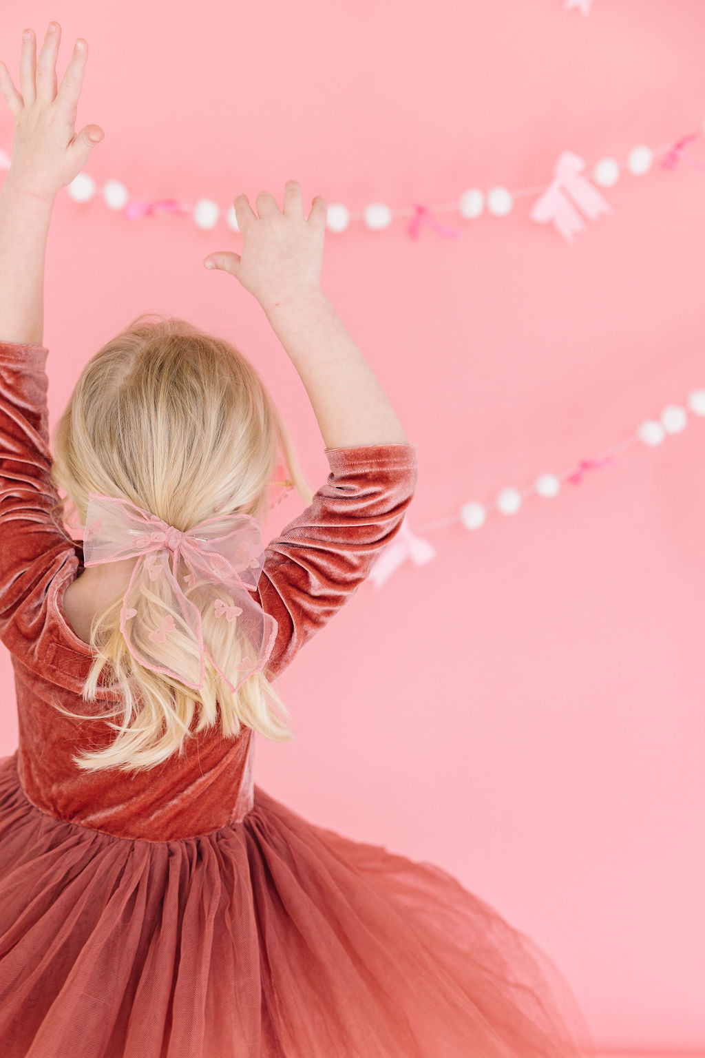 Mauve Lace Oversized Bow