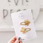 Gold Floral Snap Clip Pigtail Set