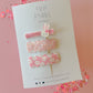 Bunny Pink Glitter Daisy Snap Clip Set