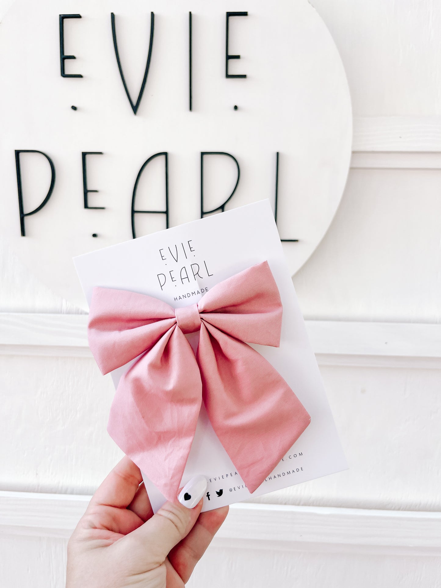 Rose Pink Medium Sailor Hair Bow