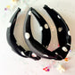 Black Dot Knotted Headband for Girls & Women