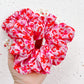 Red & Pink Candy Cane Oversized Scrunchy