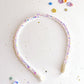 Chunky White Sparkle Glitter Headband