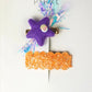 Mini May Collab- Purple Party Stars with Orange glitter snap clip set