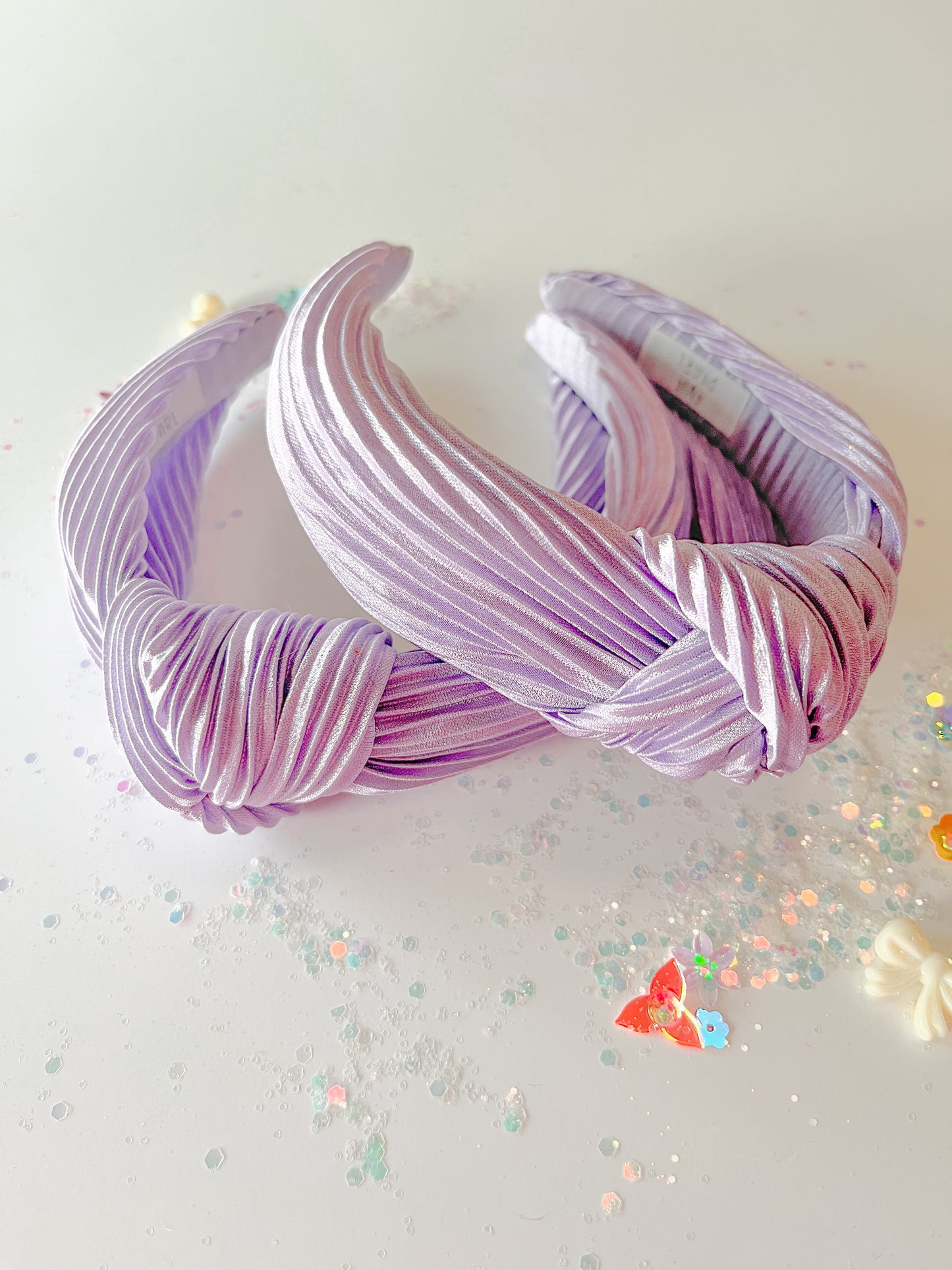 Lilac Silk Knotted Headband for Girls & Women