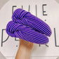 Purple Ribbed Knotted Headband