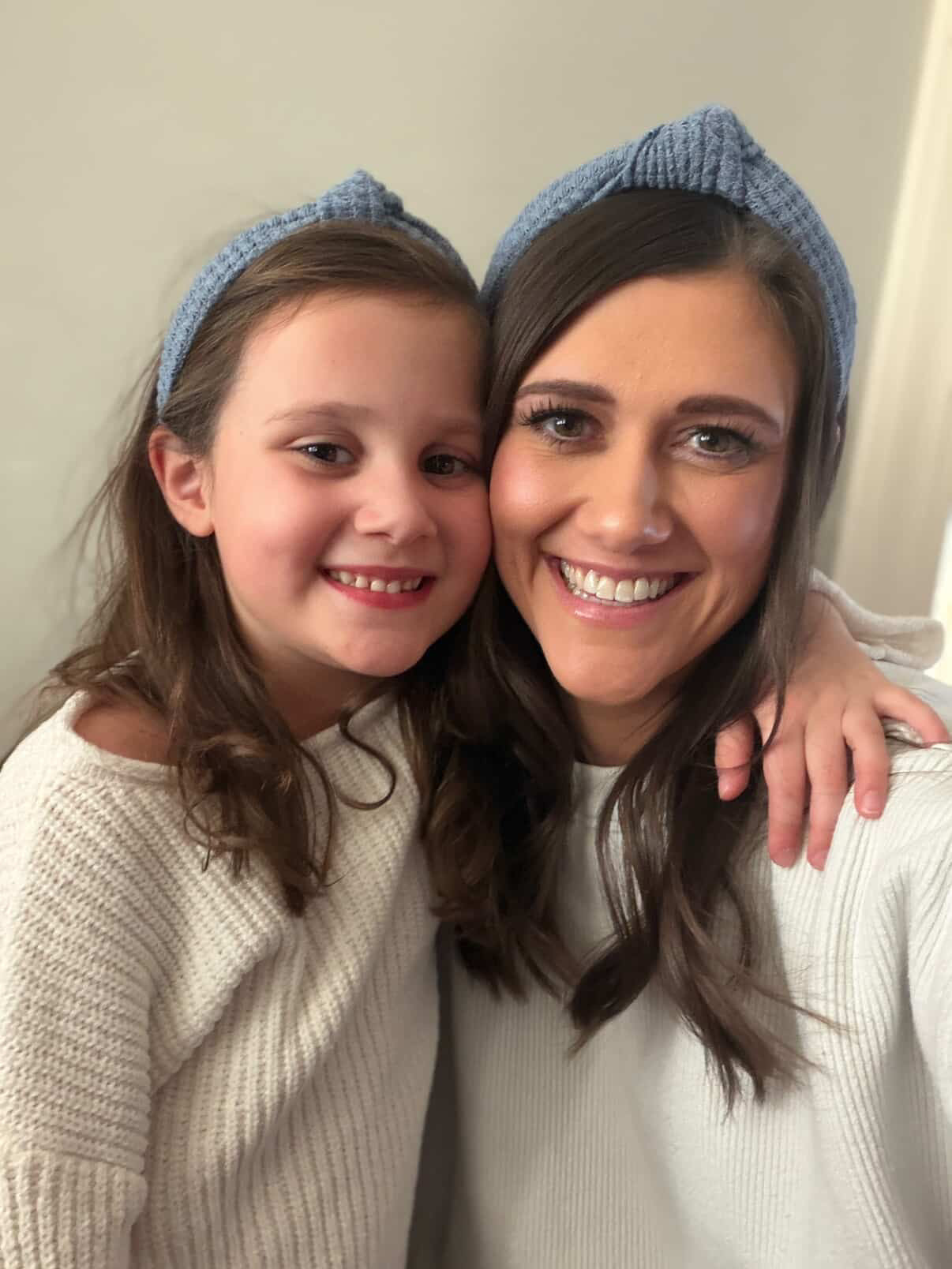 Blue Waffle Knotted Headband for Girls & Women