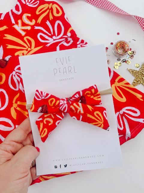 Red Bows KC Small Pinwheel Bow