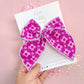 Oversized Purple Quilt Bow