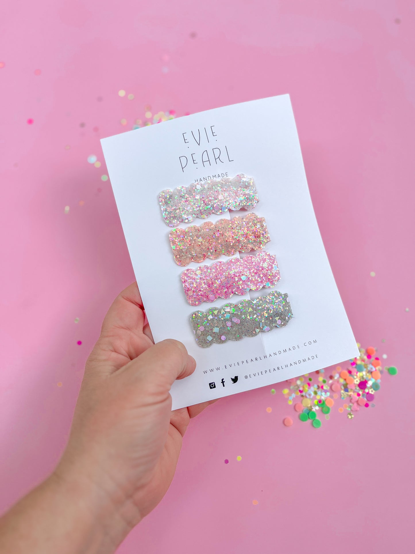 Chunky Glitter Snap Clip