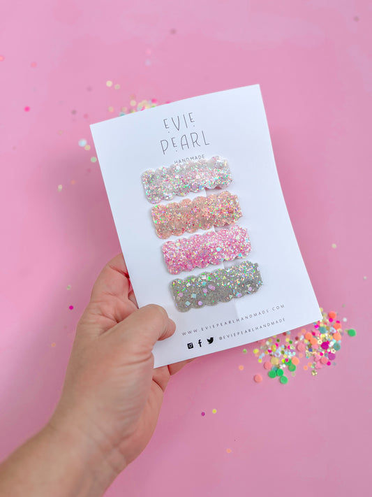 Chunky Glitter Snap Clip