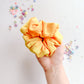 Yellow Velvet Regular Scrunchy